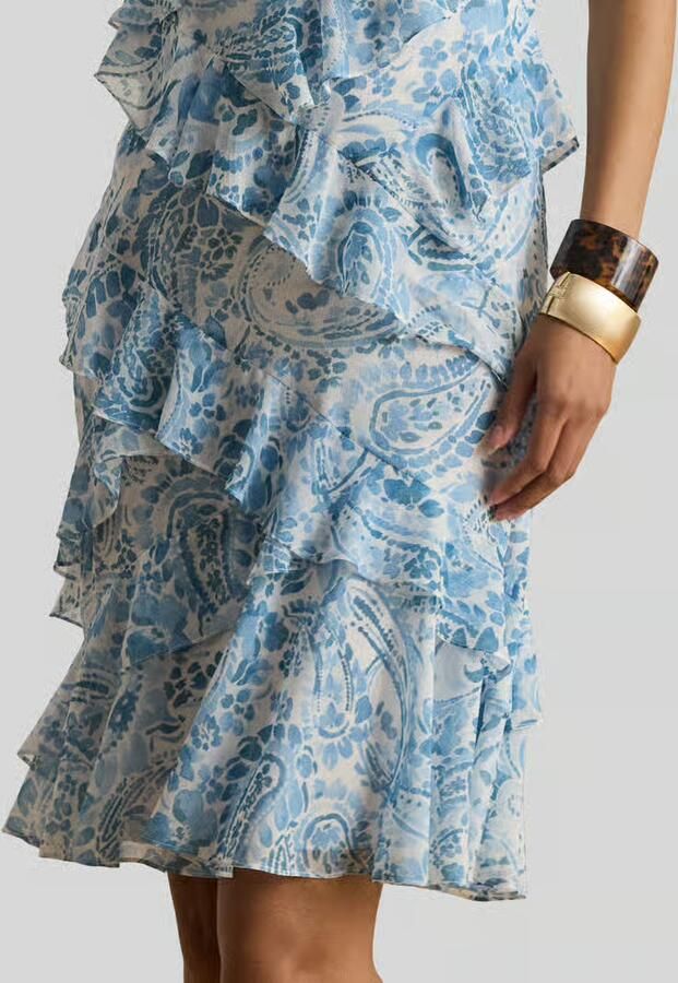 Lauren Ralph Lauren cocktailjurk met volants