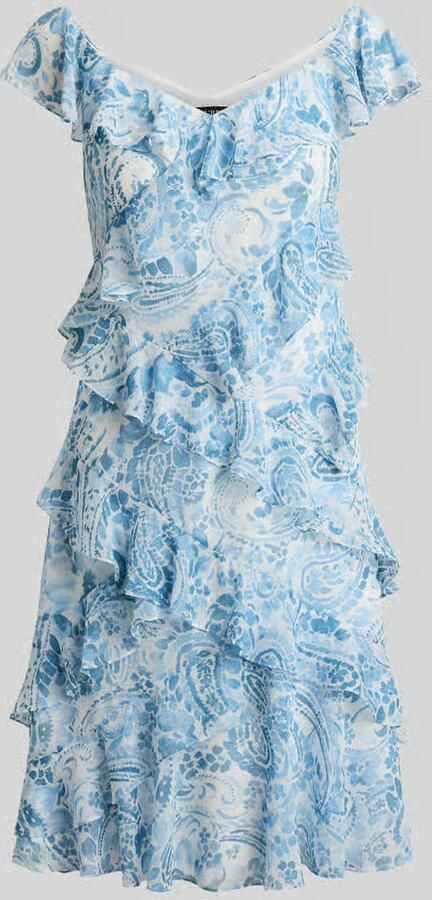 Lauren Ralph Lauren cocktailjurk met volants - Foto 2