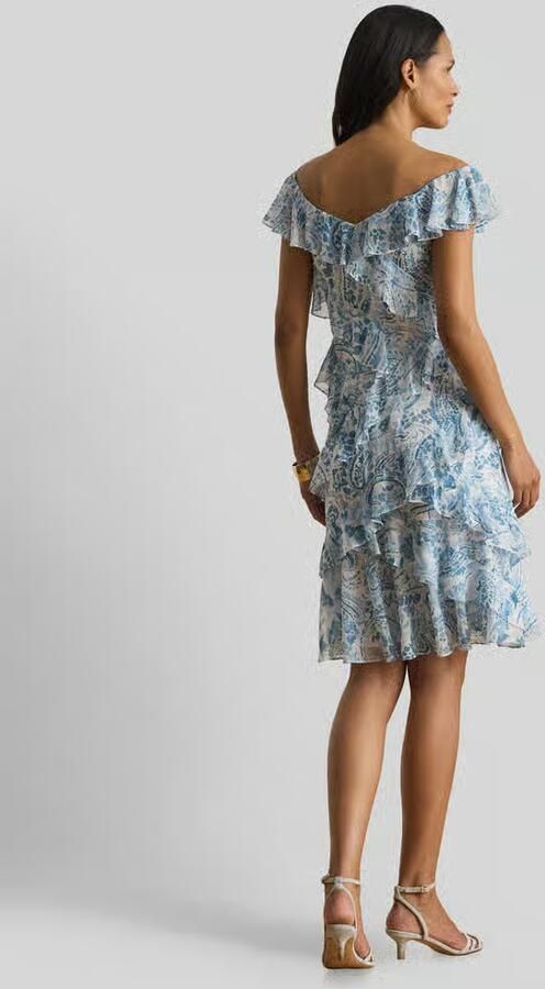 Lauren Ralph Lauren cocktailjurk met volants