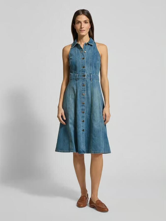 Lauren Ralph Lauren Jeansjurk met knoopsluiting model 'CALUNA' - Foto 2
