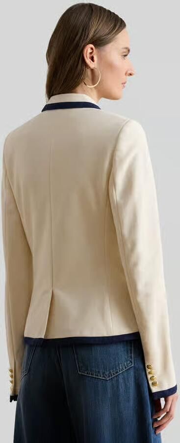Lauren Ralph Lauren Dubbelrijig kort colbert van katoenmix met logo-stitching - Foto 4