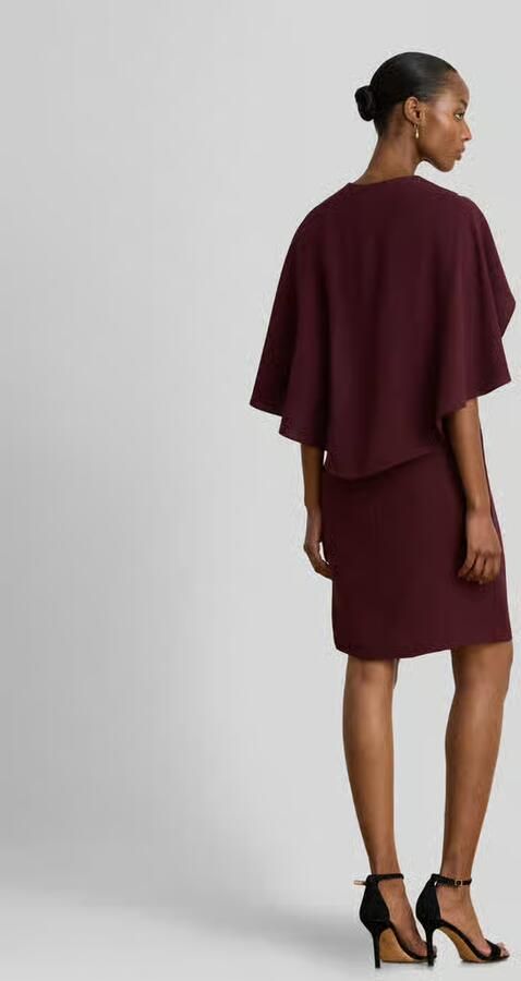 Lauren Ralph Lauren Etui cocktailjurk met cape-mouwen - Foto 3