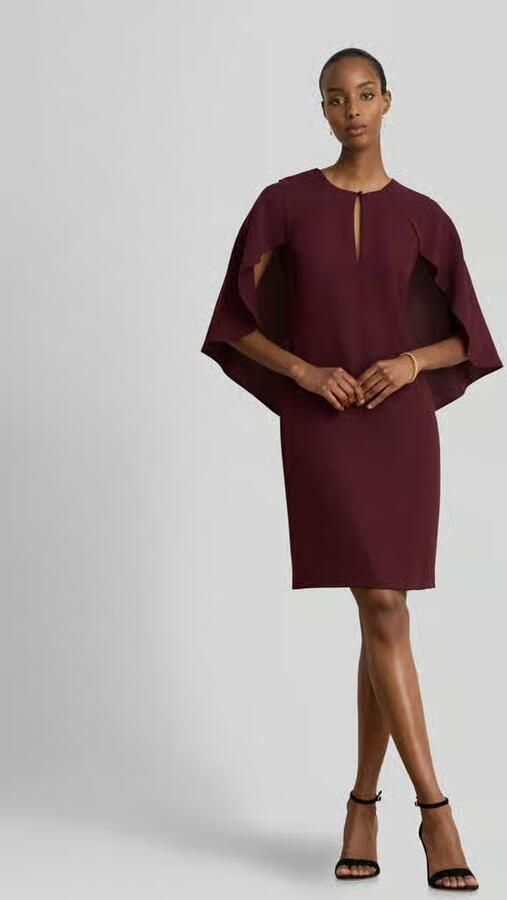 Lauren Ralph Lauren Etui cocktailjurk met cape-mouwen - Foto 2