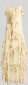 Lauren Ralph Lauren Fit and flare avondjurk met spaghettibandjes en volants