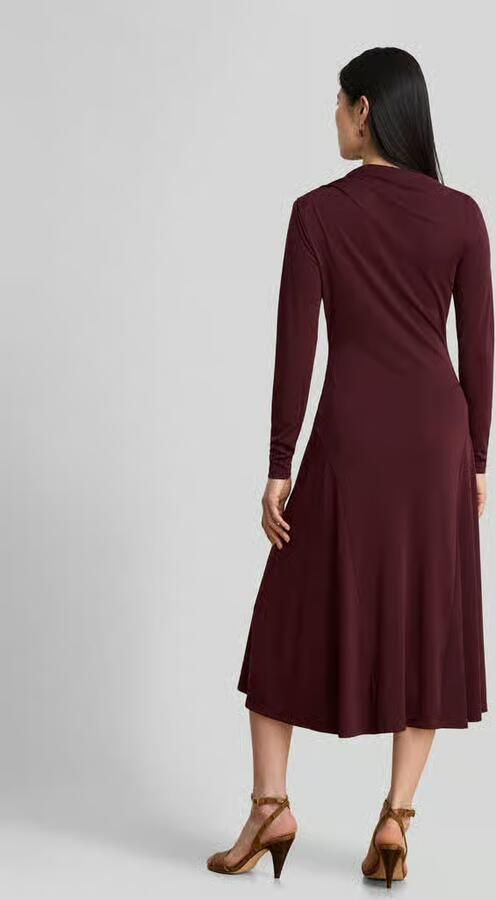 Lauren Ralph Lauren fit and flare vrijetijdsjurk met lange mouwen - Foto 2