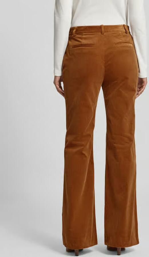 Lauren Ralph Lauren Flared cut corduroy broek met steek- en achterzakken model 'KADEN'