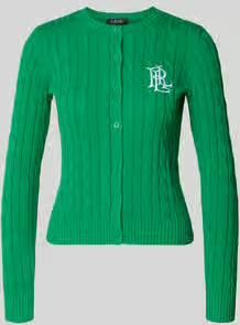 Lauren Ralph Lauren Gebreid jack met kabelpatroon en Labelstitching Model 'RALHAN' - Foto 3