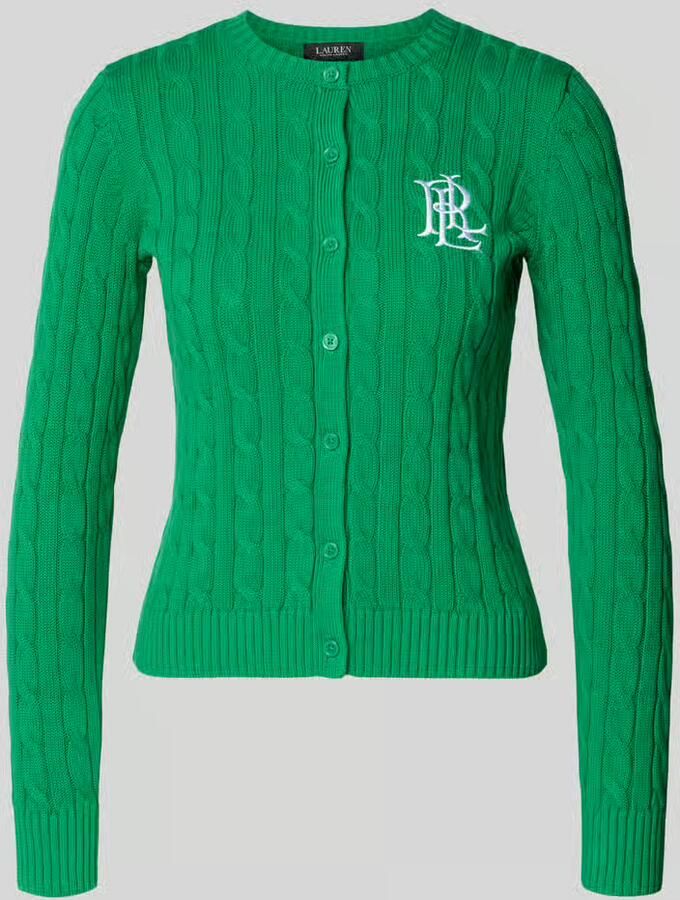 Lauren Ralph Lauren Gebreid jack met kabelpatroon en labelstitching model 'RALHAN'