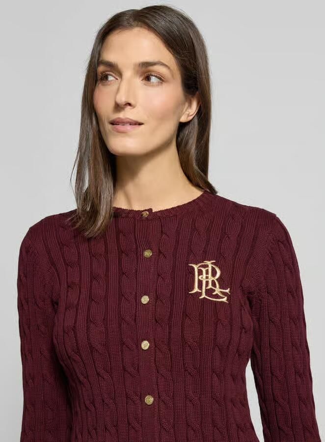 Lauren Ralph Lauren Gebreid jack met kabelpatroon en labelstitching model 'RALHAN' - Foto 2