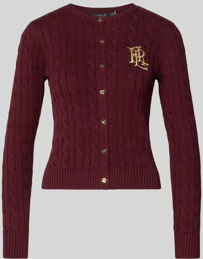 Lauren Ralph Lauren Gebreid jack met kabelpatroon en labelstitching model 'RALHAN'