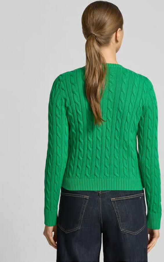 Lauren Ralph Lauren Gebreid jack met kabelpatroon en Labelstitching Model 'RALHAN' - Foto 4