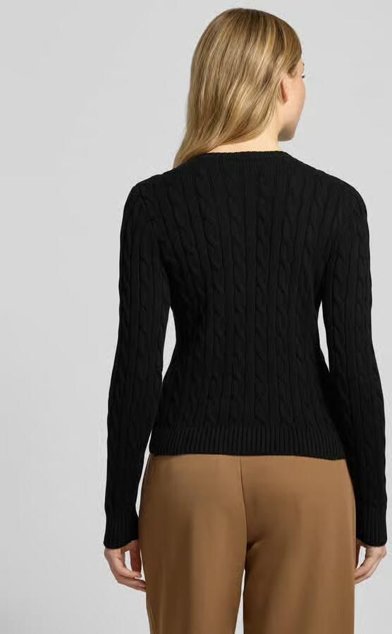 Lauren Ralph Lauren Gebreid jack met kabelpatroon en Labelstitching Model 'RALHAN' - Foto 9
