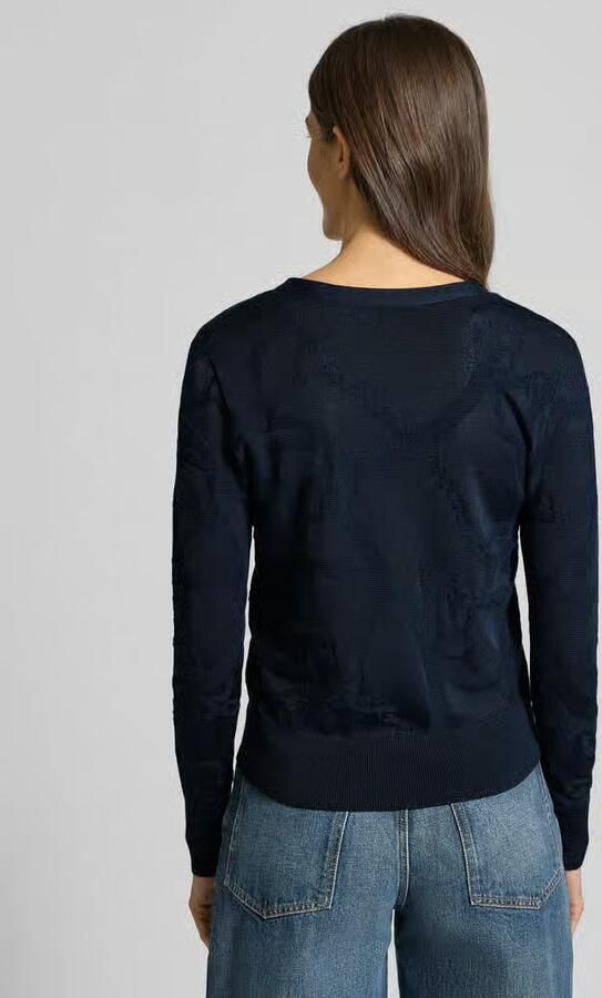 Lauren Ralph Lauren Gebreid jack met knoopsluiting model 'DENZEL' - Foto 3