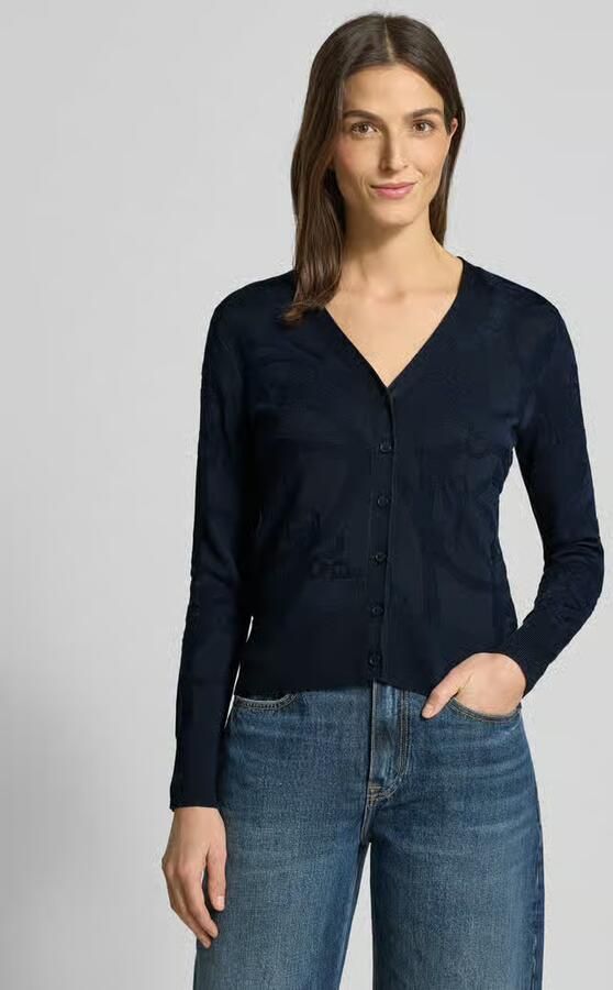 Lauren Ralph Lauren Gebreid jack met knoopsluiting model 'DENZEL' - Foto 2