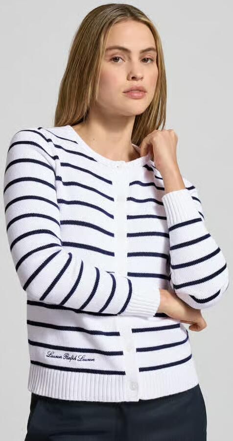 Lauren Ralph Lauren Gebreid jack met knoopsluiting model 'RALHAN' - Foto 2