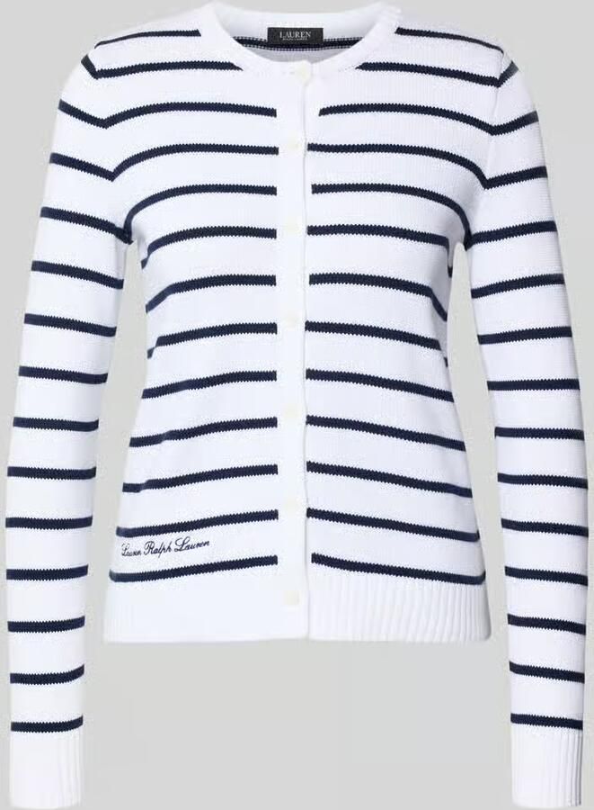 Lauren Ralph Lauren Gebreid jack met knoopsluiting model 'RALHAN'