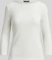 Lauren Ralph Lauren Gebreid shirt met 3 4-mouwen van katoenmix