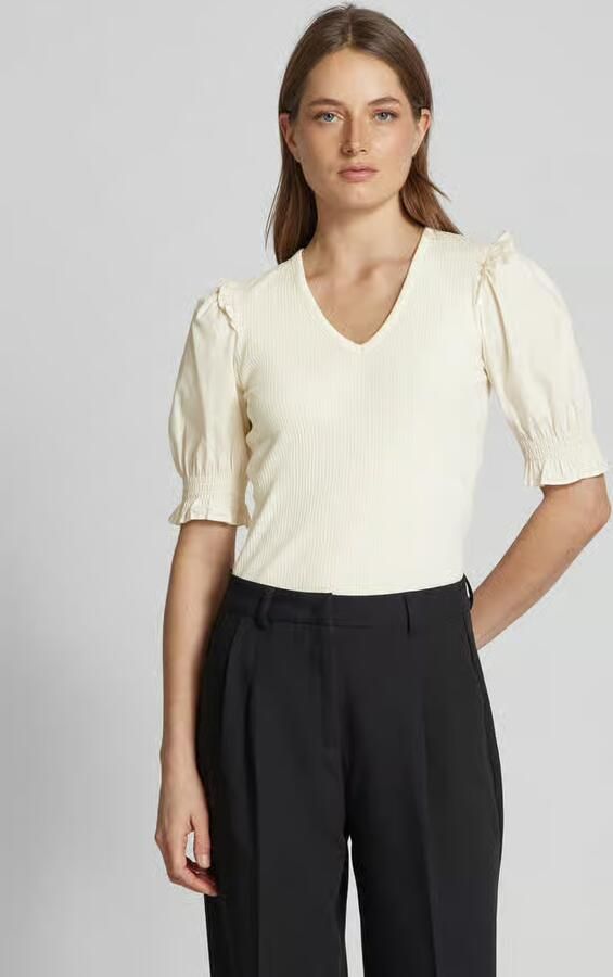 Lauren Ralph Lauren Gebreid shirt met V-hals model 'TADETA' - Foto 2