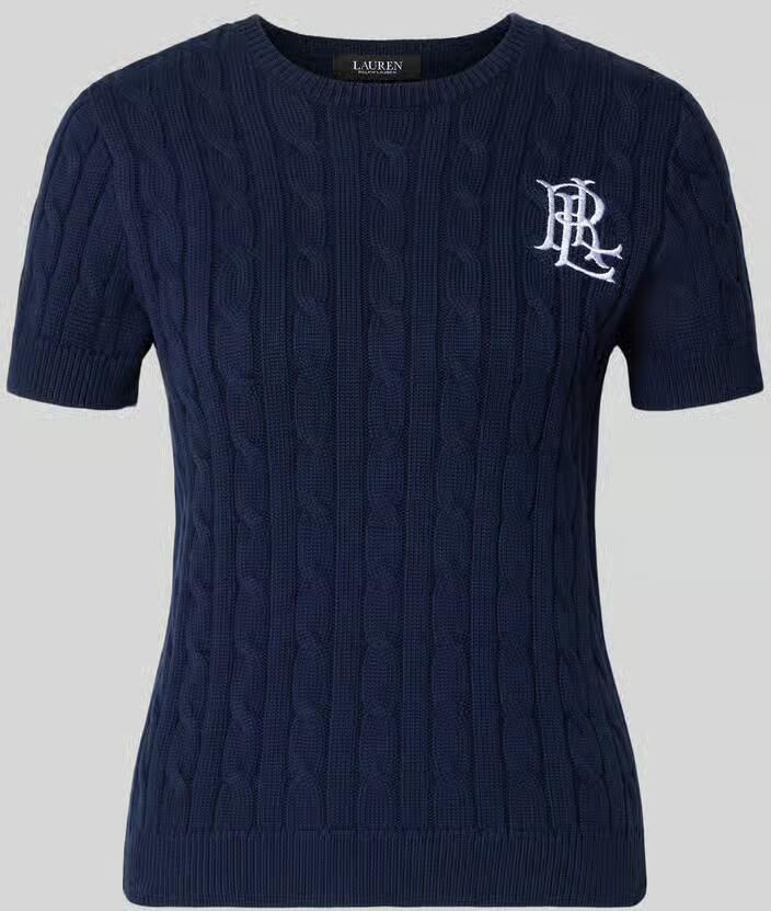 Lauren Ralph Lauren Gebreide pullover met ribboorden model 'EYELAH'