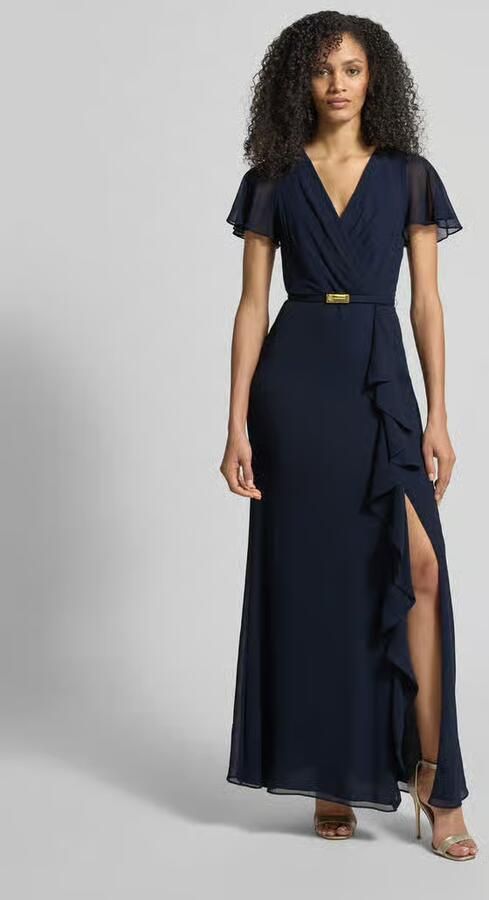 Lauren Ralph Lauren Getailleerde avondjurk met vlindermouwen model 'FARRYSH' - Foto 3