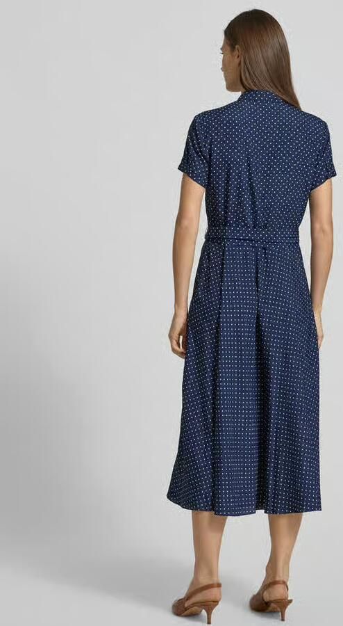 Lauren Ralph Lauren Getailleerde blousejurk met platte kraag model 'EARNEST' - Foto 3