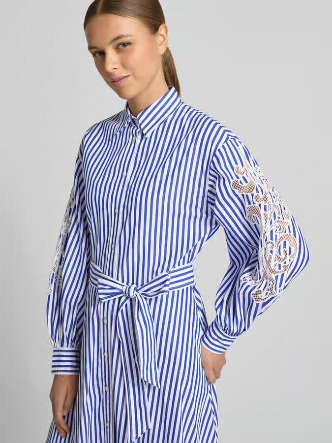 Lauren Ralph Lauren Getailleerde blousejurk van puur katoen model 'LUVRETTE'