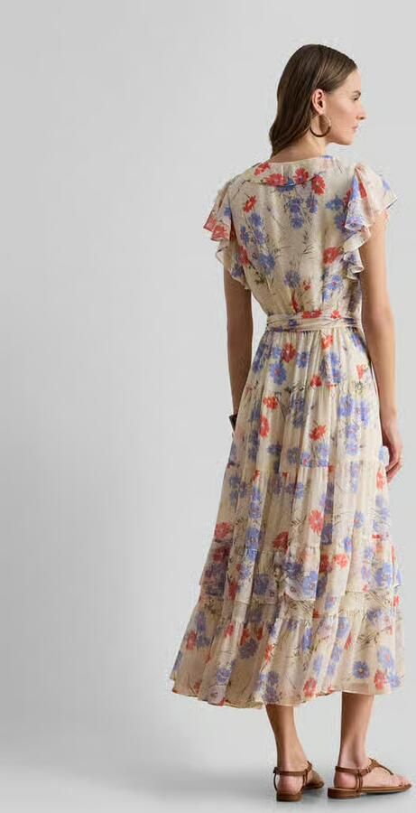 Lauren Ralph Lauren Getailleerde midi-jurk met volants - Foto 3