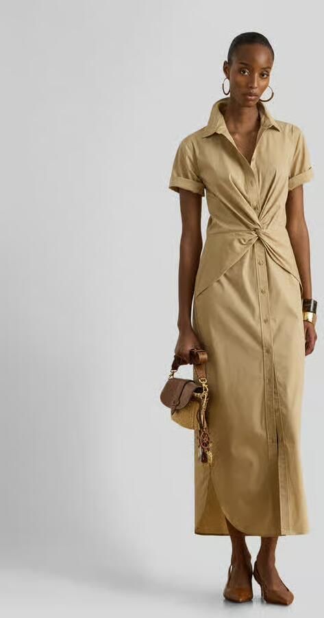 Lauren Ralph Lauren Getailleerde vrijetijdsjurk van katoenmix - Foto 4
