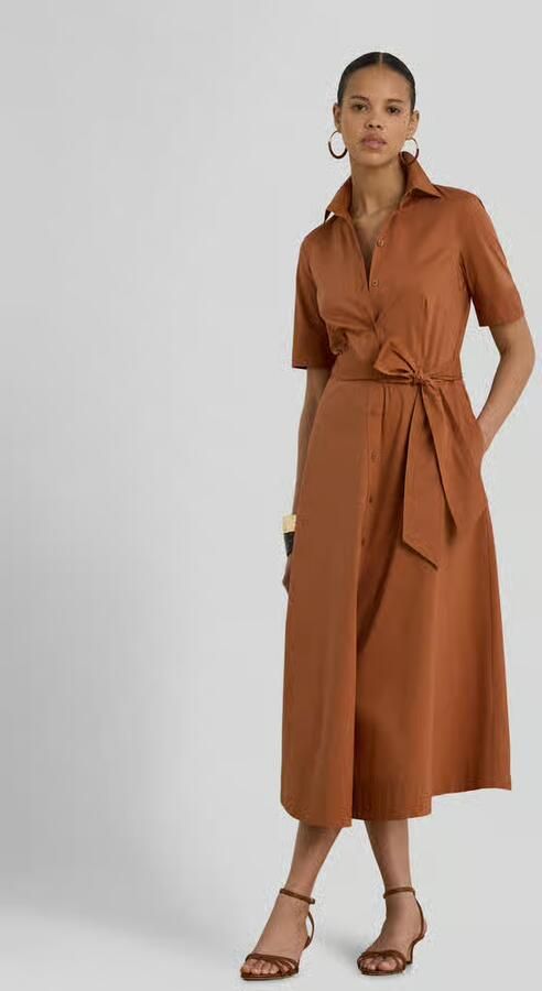 Lauren Ralph Lauren Getailleerde vrijetijdsjurk van katoenmix - Foto 3