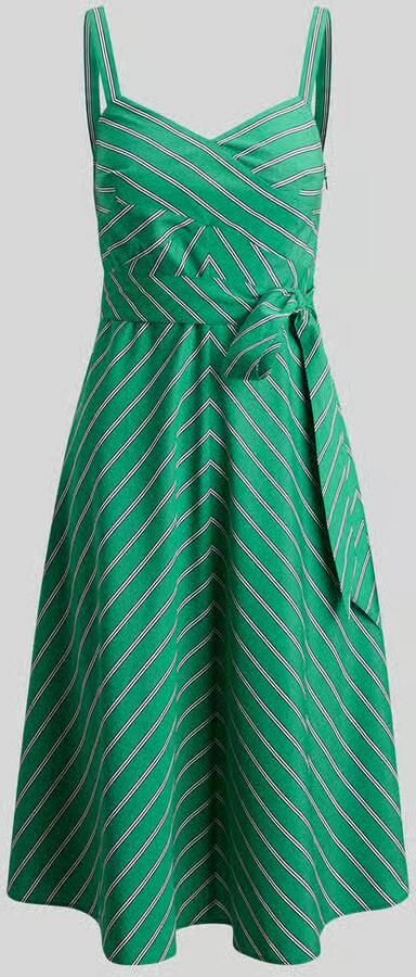 Lauren Ralph Lauren Getailleerde vrijetijdsjurk van puur katoen