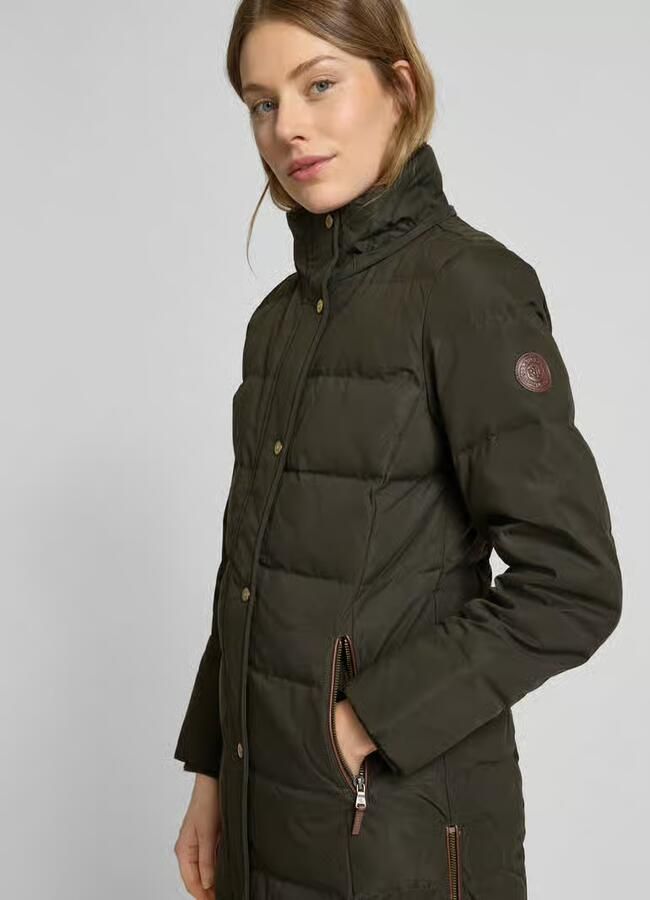 Lauren Ralph Lauren Gewatteerde lange jas met capuchon met imitatiebont