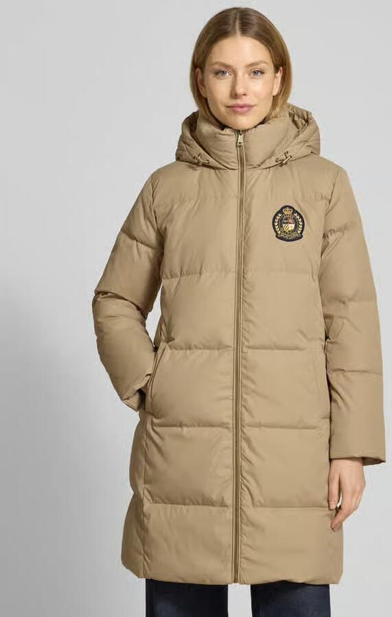 Lauren Ralph Lauren Gewatteerde lange jas met labelstitching - Foto 2