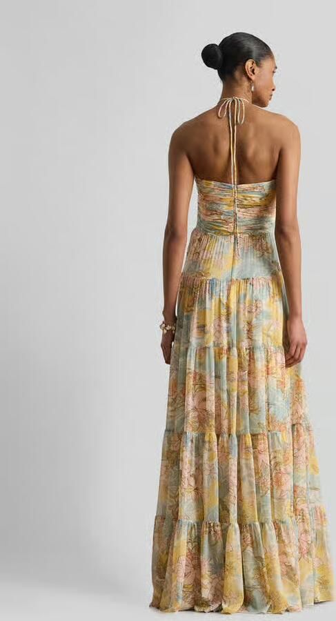 Lauren Ralph Lauren Halter avondjurk met all-over motief