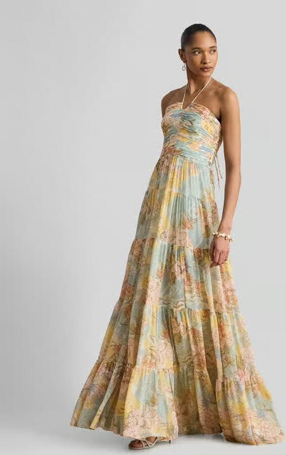 Lauren Ralph Lauren Halter avondjurk met all-over motief - Foto 2