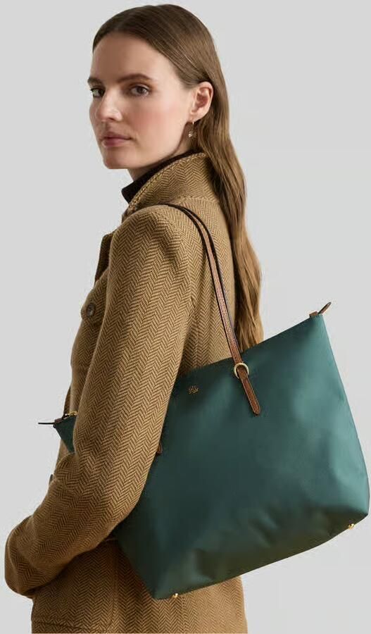 Lauren Ralph Lauren Handtas in de hand met logodetail model 'KEATON' - Foto 2