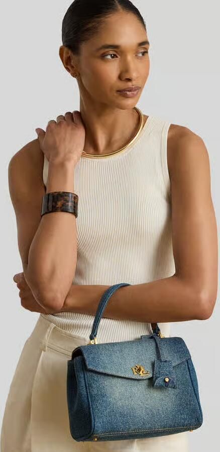 Lauren Ralph Lauren Handtas in denimlook model 'FARRH' - Foto 3