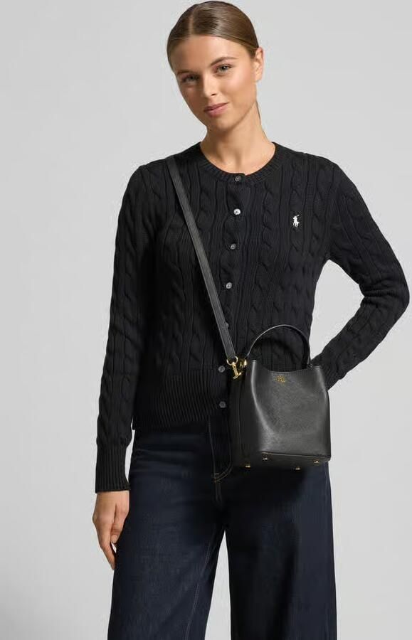 Lauren Ralph Lauren Handtas in rundleer met labelapplicatie Model 'REESE' - Foto 6