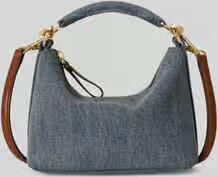 Lauren Ralph Lauren Handtas met denim en leren riem