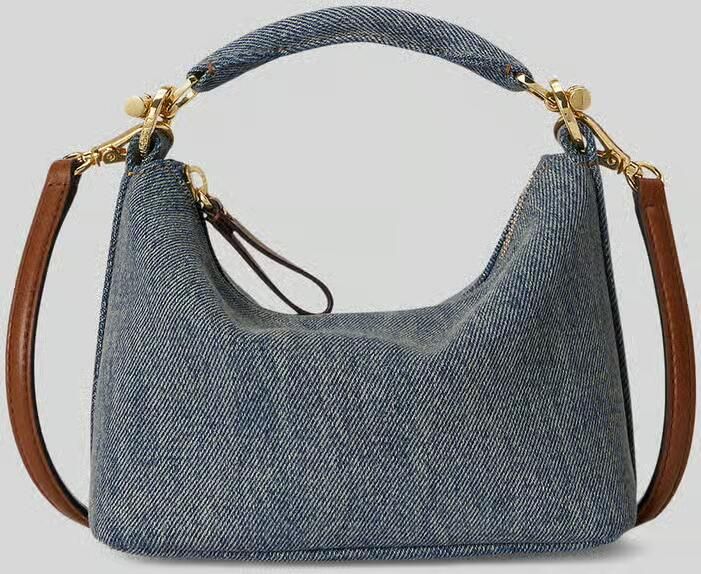 Lauren Ralph Lauren Handtas met denim en leren riem - Foto 2