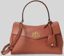 Lauren Ralph Lauren Handtas met echt leer met afneembare schouderband