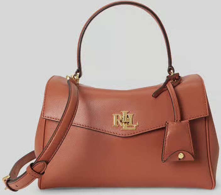 Lauren Ralph Lauren Handtas met echt leer met afneembare schouderband - Foto 2