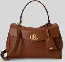 Lauren Ralph Lauren Handtas met echt leer met afneembare schouderband - Foto 2
