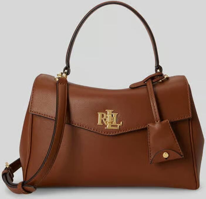 Lauren Ralph Lauren Handtas met echt leer met afneembare schouderband - Foto 2