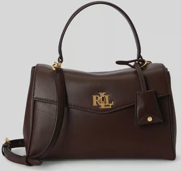Lauren Ralph Lauren Handtas met echt leer met afneembare schouderband - Foto 2