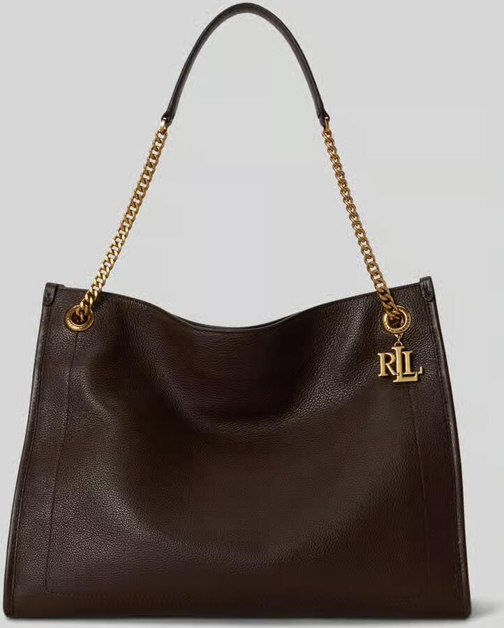 Lauren Ralph Lauren Handtas met kalfsleer met kettengreep