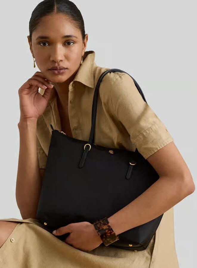 Lauren Ralph Lauren Shoppers & Totes Keaton 26-Tote-Medium in zwart - Foto 4
