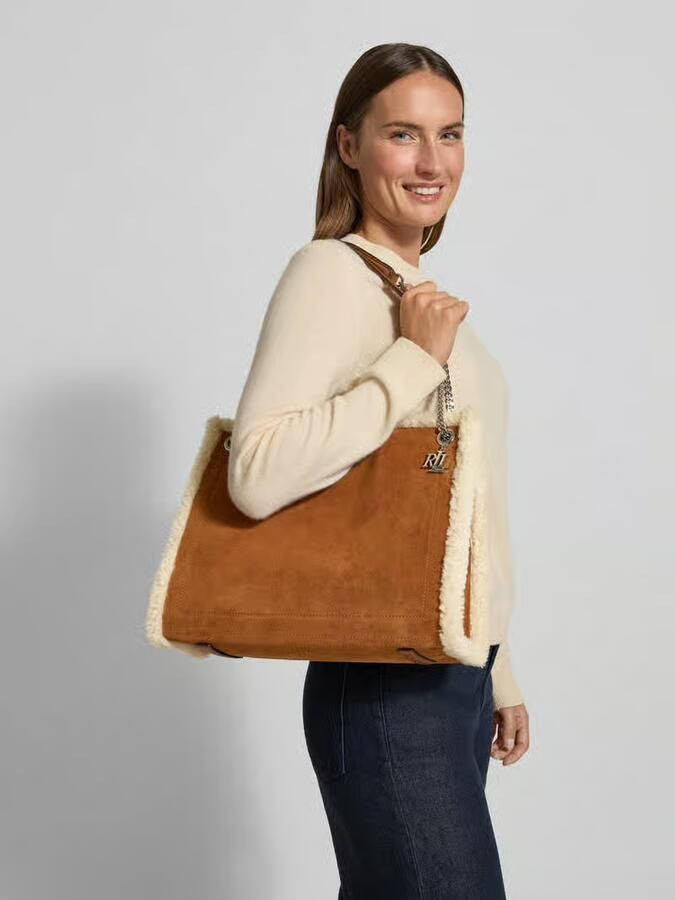 Lauren Ralph Lauren Handtas met teddybont en labelapplicatie - Foto 2