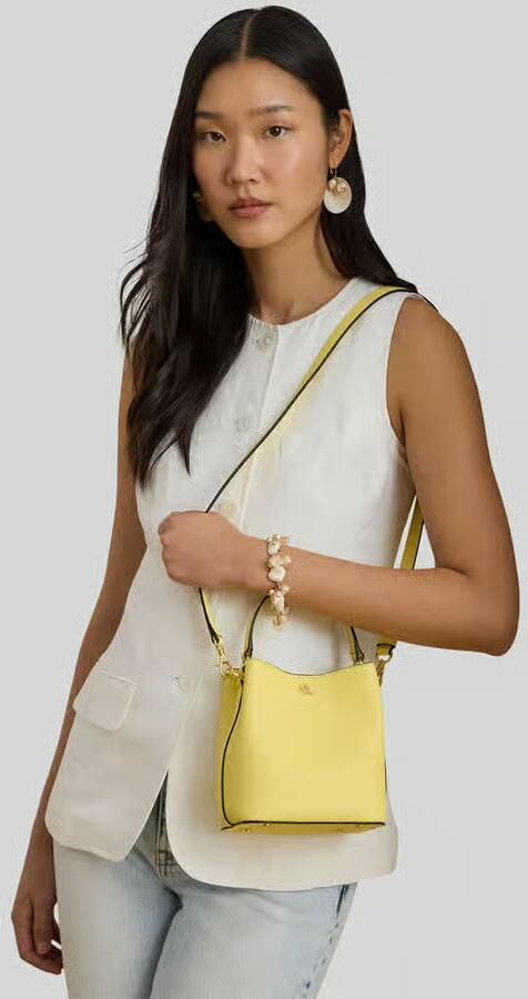 Lauren Ralph Lauren Handtas met twee handvatten van puur leer - Foto 2