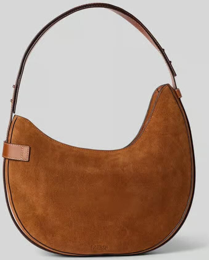 Lauren Ralph Lauren Handtas van echt runderleer met sierapplicatie