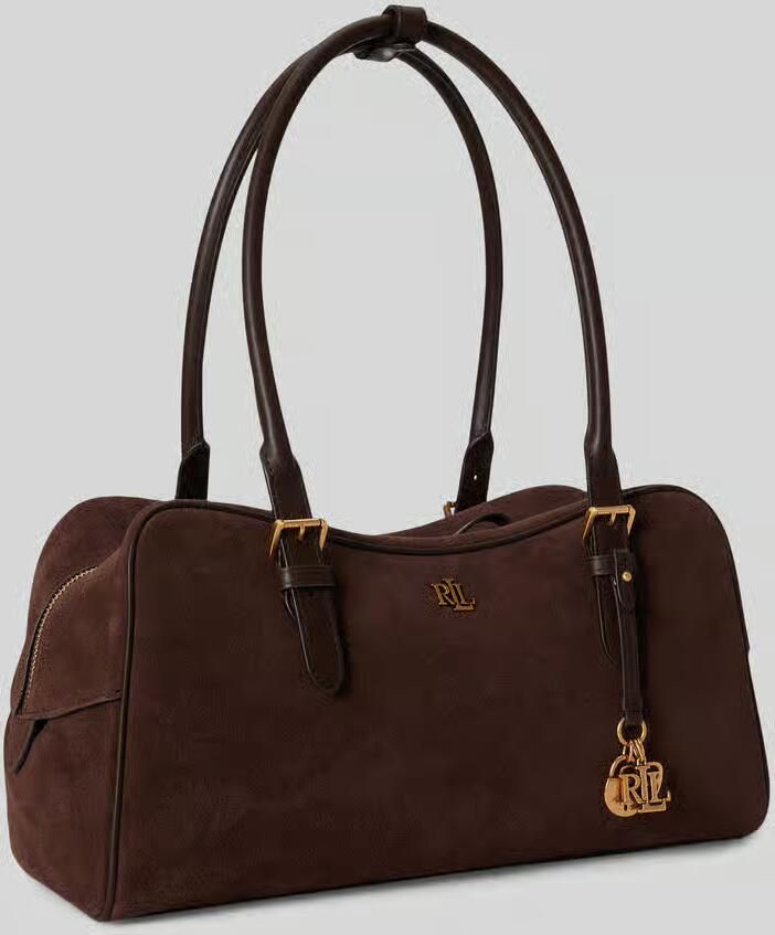 Lauren Ralph Lauren Handtas van echt suède veloursleder